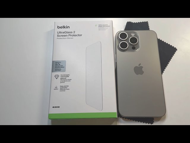 Belkin ScreenForce UltraGlass 2 pour iPhone 15 Pro Max