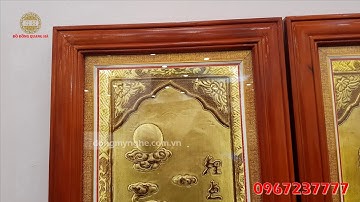 Tranh Lý Ngư Vọng Nguyệt (Tranh Đồng Có Đèn Led) - Đồ Đồng Quang Hà