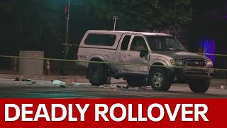 Rollover crash in central Phoenix leaves woman dead
