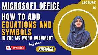 How To Add Equations And Symbols In Ms Word Document Microsoft Office Tutorial