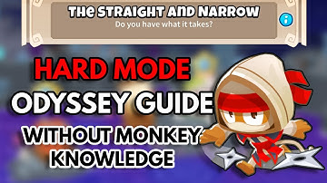 BTD6 Odyssey Hard Mode [Guide] - No Monkey Knowledge & No Hero Achievement - The Straight and Narrow