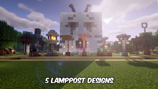 Minecraft: 5 Lamppost Designs #shorts