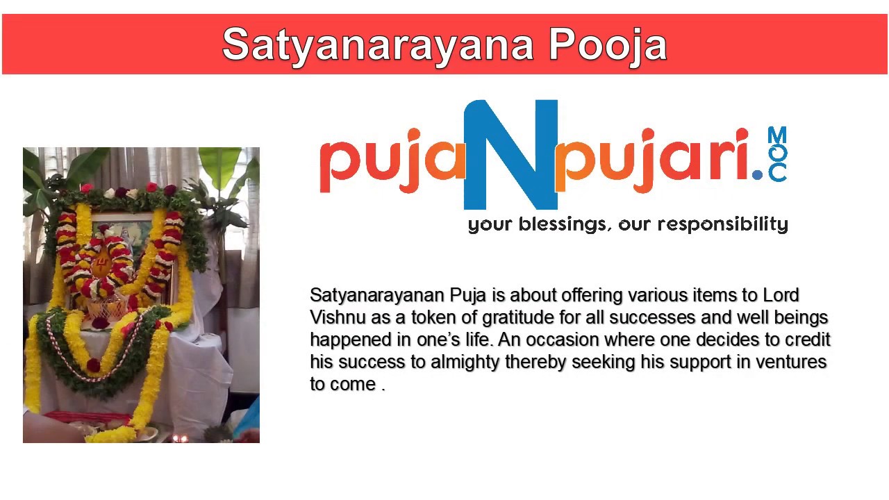 Pandit For Satyanarayana Pooja In Bangalore Satyanarayana Pooja