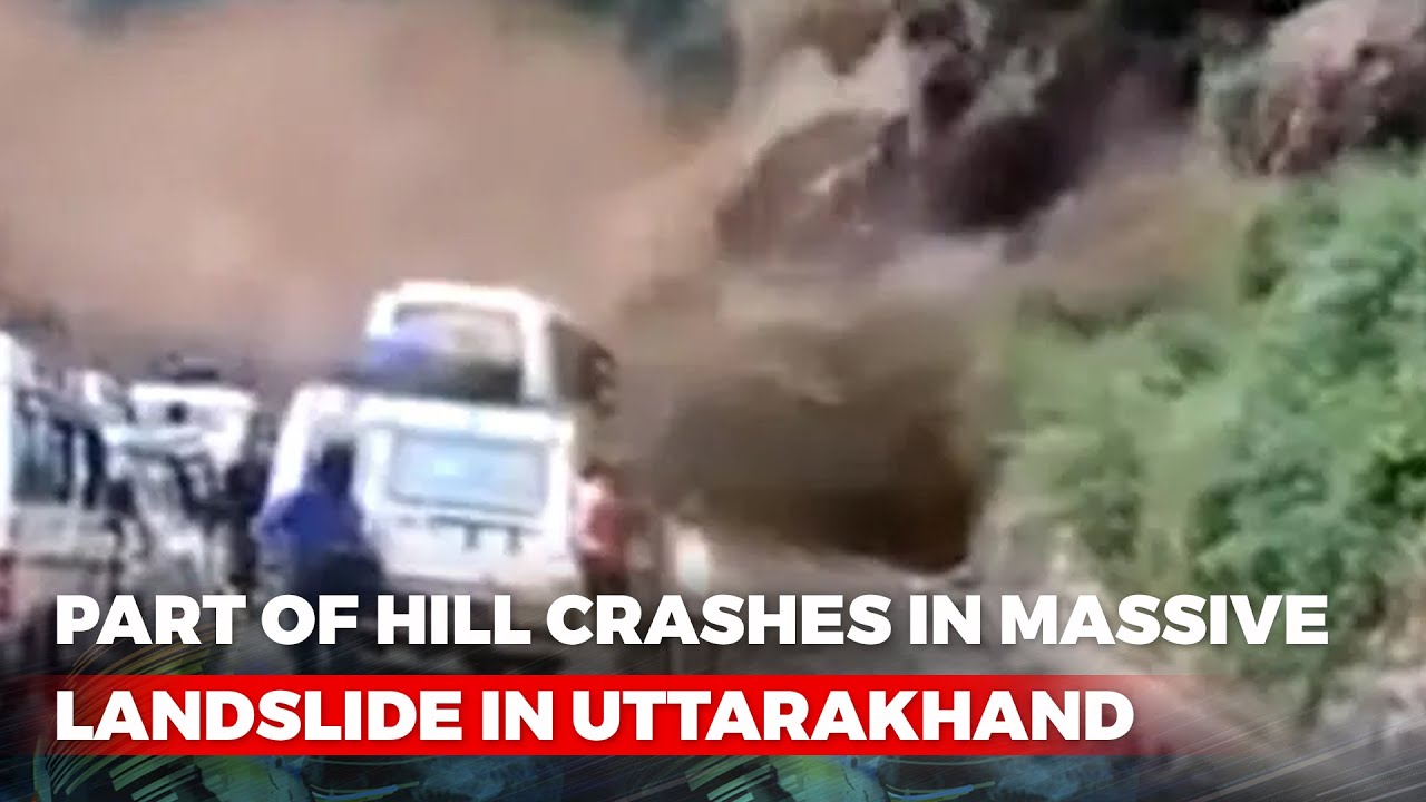 Watch Part Of Hill Crashes In Massive Landslide In Uttarakhand YouTube