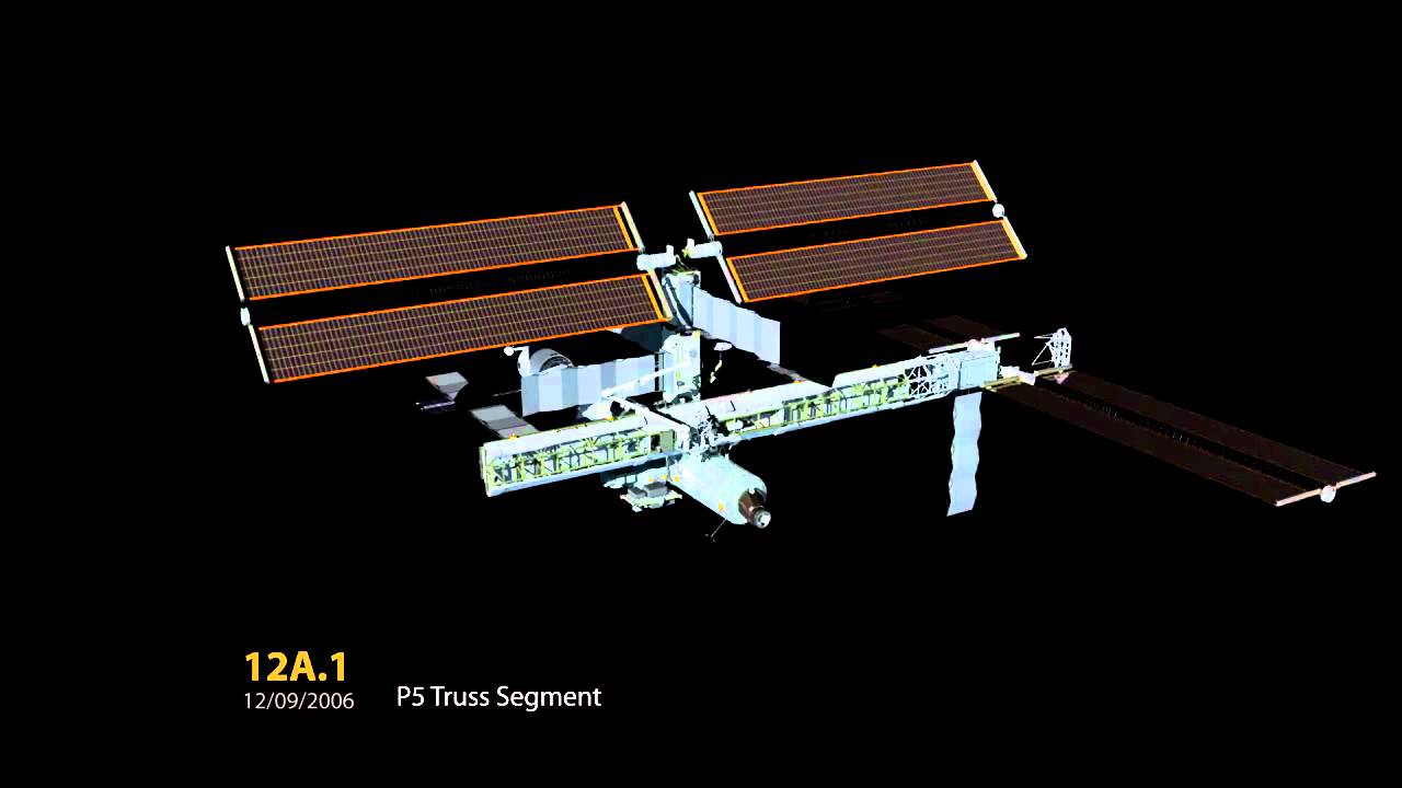 space station construction animation