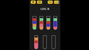 Water Sort Puzzle. Level 18 . HD Quality