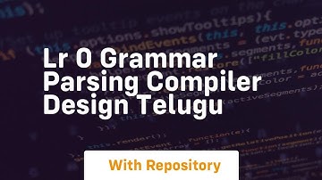 Lr 0 grammar parsing compiler design telugu