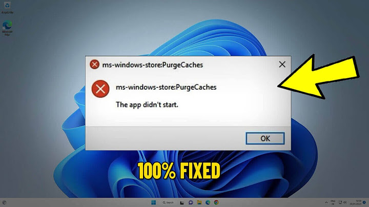Window báo lỗi ms-windows-store purgecaches là gì