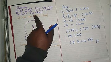 Grade 11 | Paper 2 | Euclidean Geometry |  Theorem 1 | A line drawn from centre perpendicular...