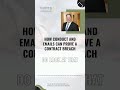 How Conduct and Emails Can Prove a Contract Breach