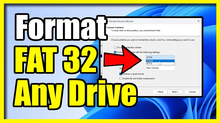 How to Format any Drive to FAT32 Windows 10 or 11 (Disk Management)(To Large)