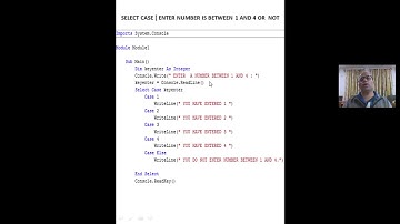 87 DESCRIPTION OF SELECT CASE STATEMENT PROGRAM