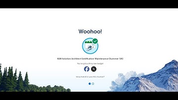 B2B Solution Architect Certification Maintenance (Summer ’25) in Trailhead Salesforce 2025!