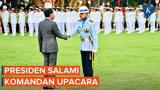 Lagi-lagi, Presiden Jokowi Turun ke Lapangan Salami Komandan Upacara