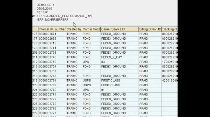 ShipERP Demo: Carrier Performance Report