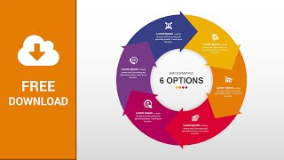 How to Create Cyclic Arrow infographic Using Microsoft PowerPoint -Free Download