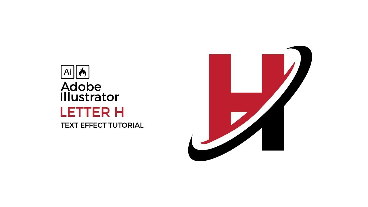 Letter H Logo Tutorial Adobe Illustrator - YouTube