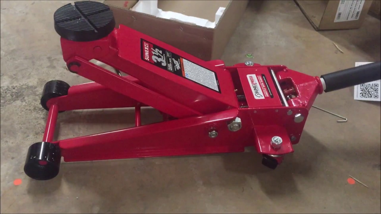 Unboxing a SUNEX 3.5 Ton hydraulic floor service jack YouTube