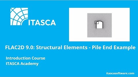 FLAC2D 9.0 | Structural Elements – Pile End Bearing Example