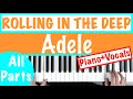 How to play ROLLING IN THE DEEP - Adele Piano Chords Tutorial