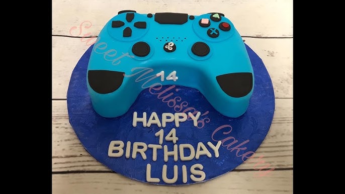 XBox and Wii chocolate cake with raspberry filling and almond cake. Wii and  XBox remote control suga…