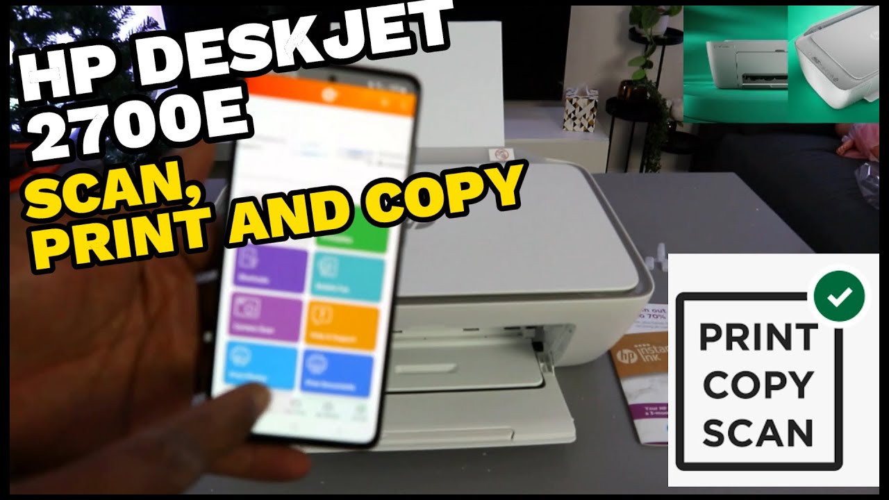 How To Print, Scan, Copy With HP Deskjet 2700E All In One Printer ...
