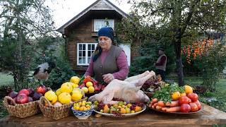 Roasted Stuffed Turkey – A Cozy Village Feast 🦃🔥