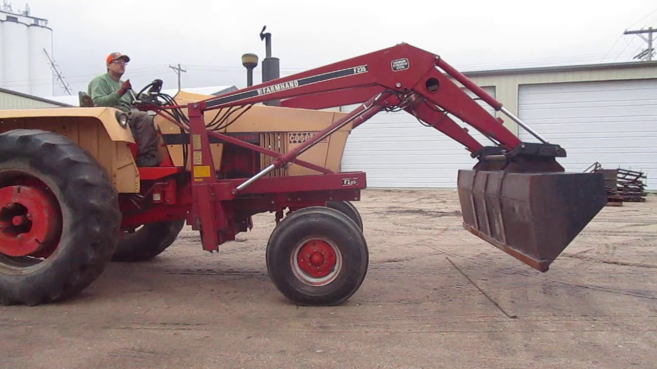 Case 870 w/Farmhand F235 Loader and 8ft Bucket YouTube