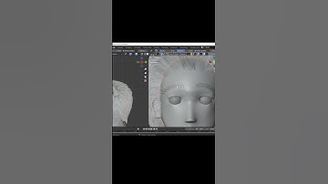 character eyebrows modeling in blender-mds design #shorts😏