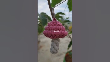 Macrame Mushroom Charms 🍄#macramemushroom #handmadecharms #homedecor