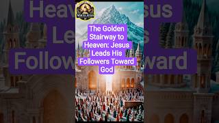 The Golden Stairway to Heaven: Jesus Leads His Followers Toward God#jesus #god #love