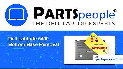 Dell Latitude 5400 (P98G001) Bottom Base How-To Video Tutorial
