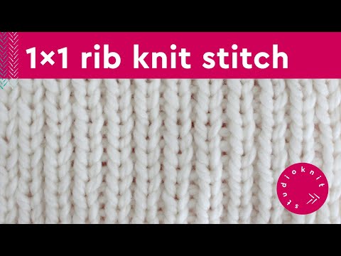 1x1 Rib Knit Stitch Pattern