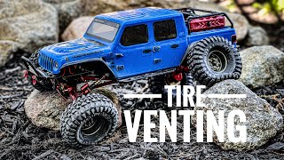 Tire Venting 101: how to vent your 1.0 tires on the Axial Scx24