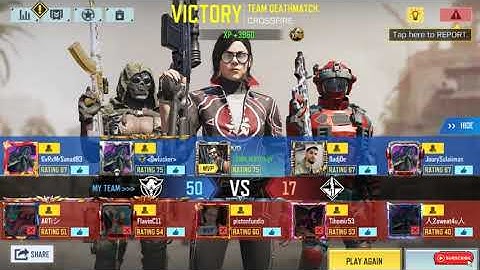 Call Of Duty:Mobile. MULTIPLAYER RANKED-TEAM DEATHMATCH  (CROSSFIRE) - #1 (iOS, Android) Walkthrough