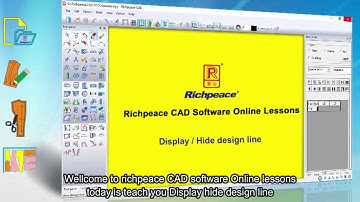 Richpeace CAD Software Online Lessons-Tip of the day-Display hide design line (V9)