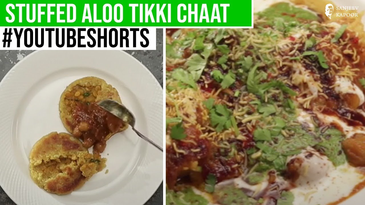 Stuffed Aloo Tikki Chaat | #Shorts | Sanjeev Kapoor Khazana
