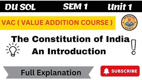 Constitutional Values & Fundamental Duties | Unit 1 | The Constitution of India: An Introduction  