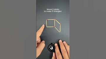 Move 2 matchstick to make 3 triangles 🤯 #quiz #puzzle #shorts