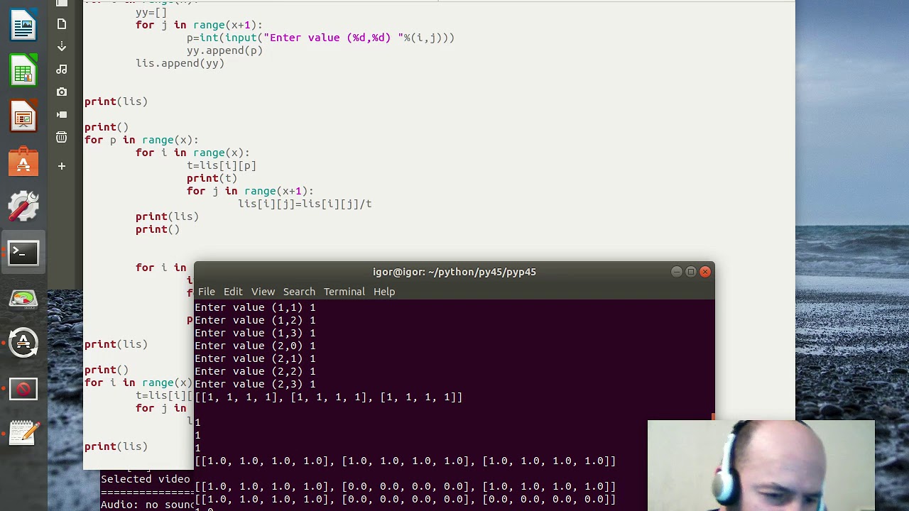Python scipy sympy Linear equations 4 - YouTube