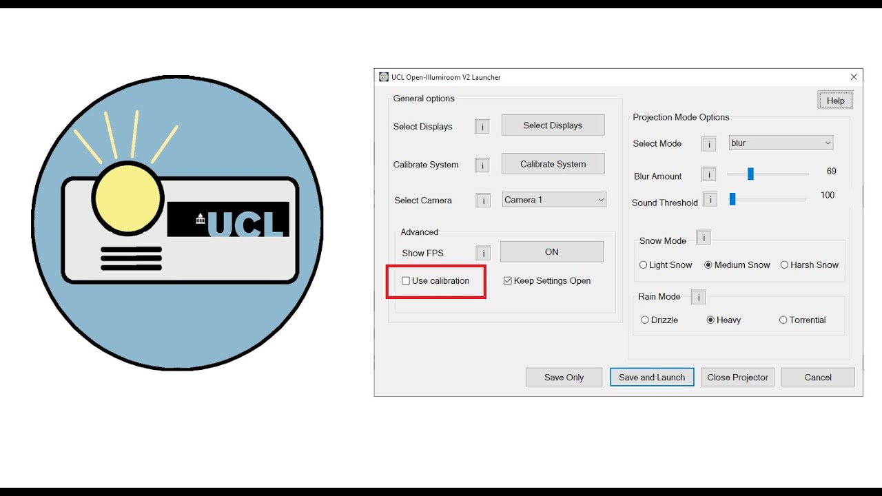 Setup and Calibration | UCL Open-Illumiroom V2