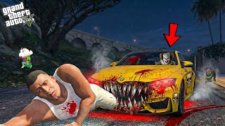 Franklin & Shinchan vs Haunted Cursed Car 😱👻 | GTA 5 screenshot 4