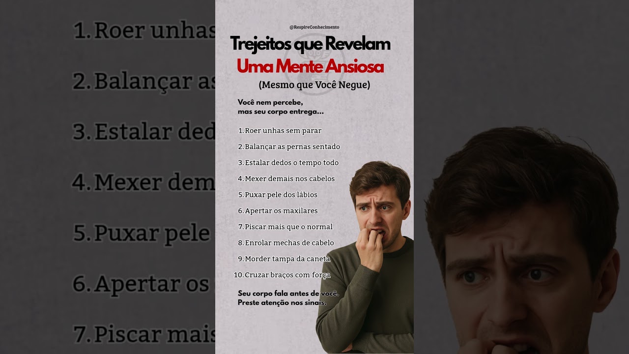 Trejeitos que Revelam uma Mente Ansiosa (Mesmo que Você Negue) 
