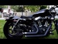 Harley Davidson Sportster 48 with 4.5 gallon gas tank and drag bars