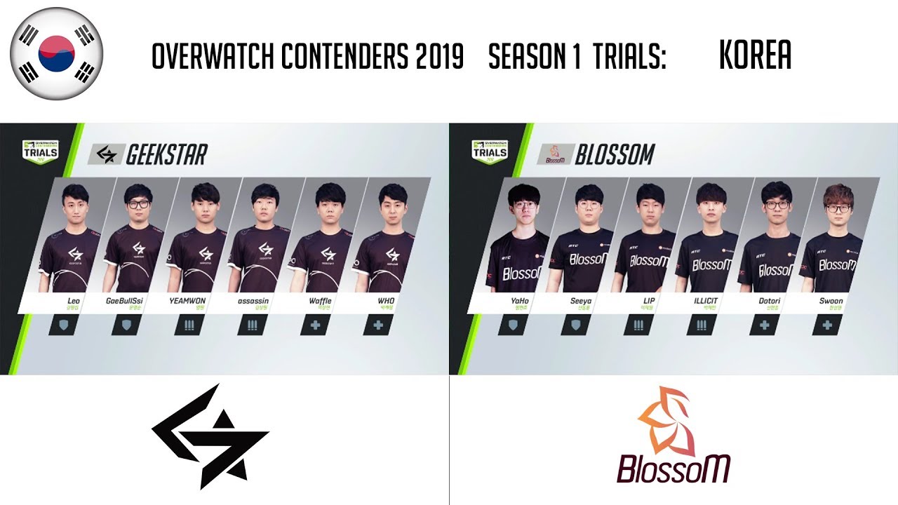 [KR] GEEKSTAR vs BlossoM (Part 2) | OWC 2019 S1 Trials: Korea
