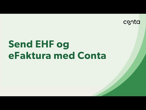 EHF og eFaktura: Elektronisk fakturering med Conta