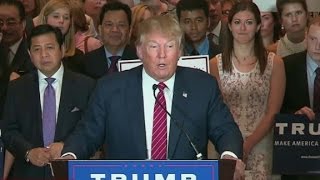 Donald Trump signs loyalty GOP pledge
