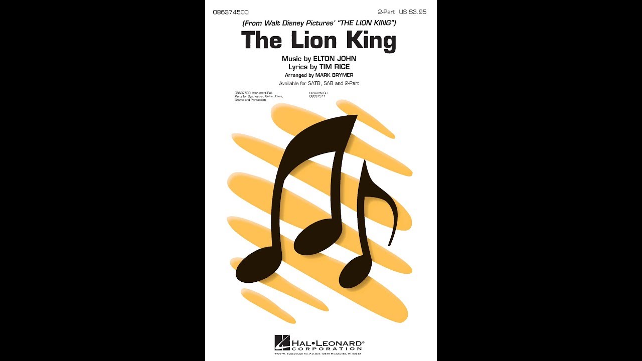 Hakuna Matata (from The Lion King) (2-Part Choir) - Arranged