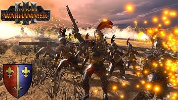 Bretonnia vs Greenskins - Guns of Bretonnia Mod | Total War WARHAMMER3 Thrones of Decay | 4K
