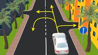 Куда разрешено продолжить движение водителю легкового авто?